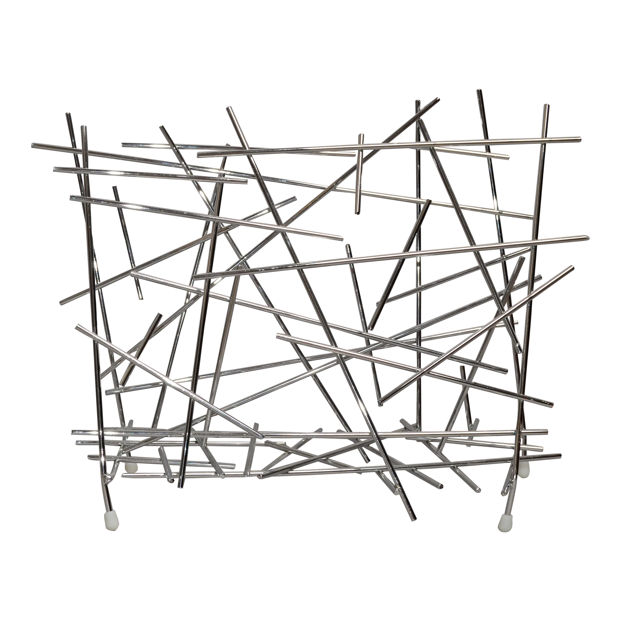 Alessi Chrome Steel Magazine Holder Stand Fratelli Campana Italy