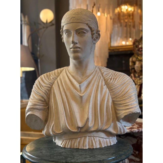 Unknown, The Charioteer of Delphi, 19th Century, Plaster For Sale - Image 12 of 14