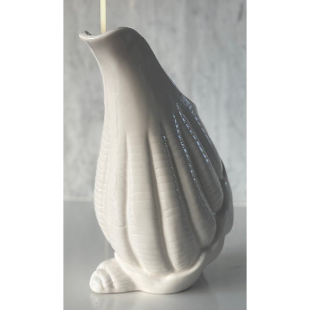White Ceramic Sea Shell. Ase For Sale - Image 4 of 10