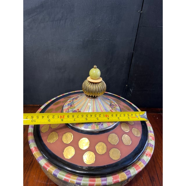 1998 MacKenzie Childs Large Covered Serving Bowl Tureen For Sale - Image 16 of 17
