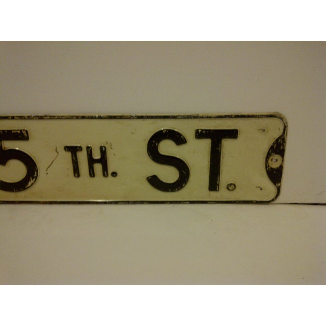 Vintage Metal Street Sign "S. 5th St." Circa 1930 Chairish