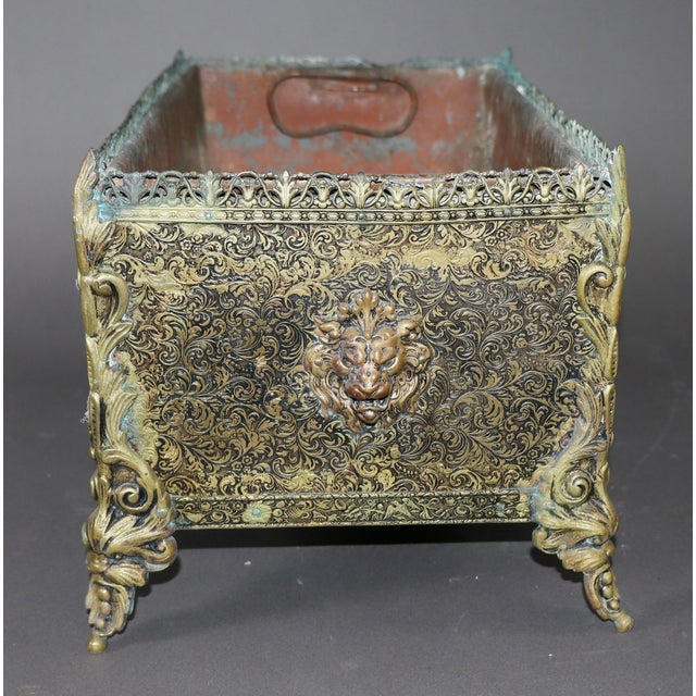 French Jardiniere in Bronze With Relief of “Rebecca at the Well.” For Sale - Image 4 of 6