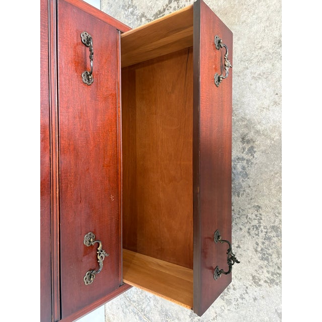 Vintage Drexel “Wentworth House Group” Mahogany 5-Drawer Highboy Chest, Model No. 2130-2 - Circa 1940s For Sale - Image 6 of 8