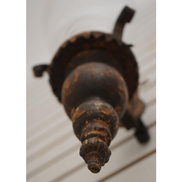 Pair Glass Globe Toleware Candle Wall Sconces For Sale - Image 4 of 9