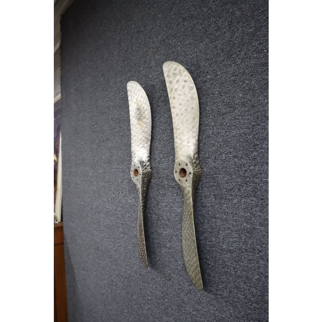 Pair of Paragon Stainless-Wrapped Propellers by Paragon, Baltimore For Sale - Image 4 of 12