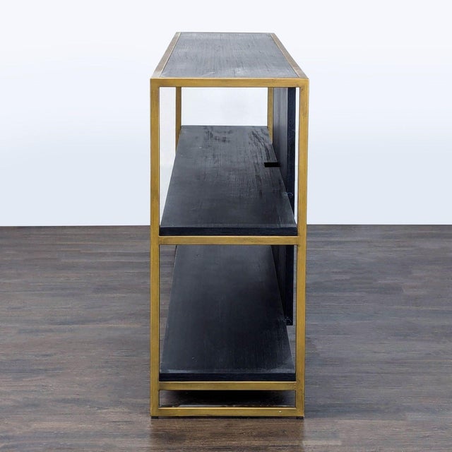 Modern Crate & Barrel Three Tier Tv Stand For Sale - Image 3 of 8