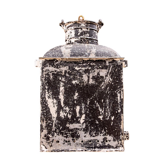 Black Early 1900s Ward Hendrickson Marine Masthead Ship Lantern For Sale - Image 8 of 10