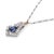 Vintage Tanzanite Diamond 18k White Gold Pendant Necklace For Sale - Image 4 of 6