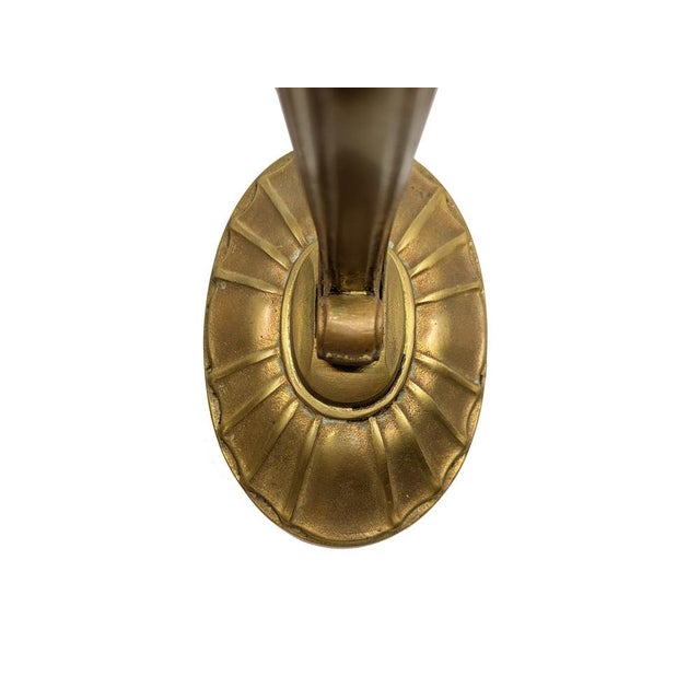 Italian Art Deco Brass Sconces with Murano Glass Shade, 1930s, Set of 2 For Sale - Image 12 of 18