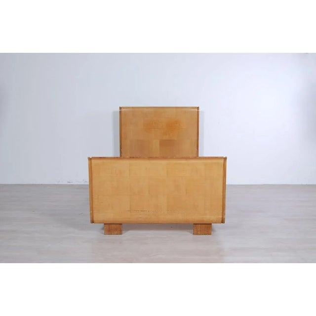 Art Deco Burl Single Bed Frame, 1930s For Sale - Image 3 of 15