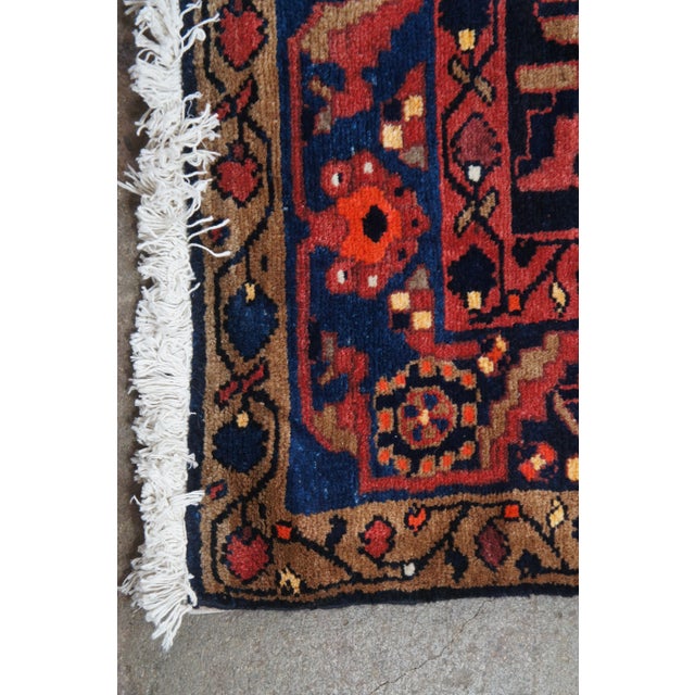 Red Semi Antique Oriental Wool Floral Vine Area Rug Carpet 6.5' X 9.5' For Sale - Image 8 of 12