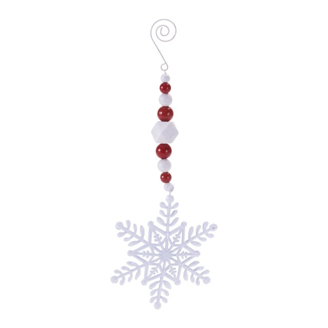Bring elegant winter sparkle to your holiday décor with this set of Snowflake Drop Ornaments. Each 9.5-inch ornament...