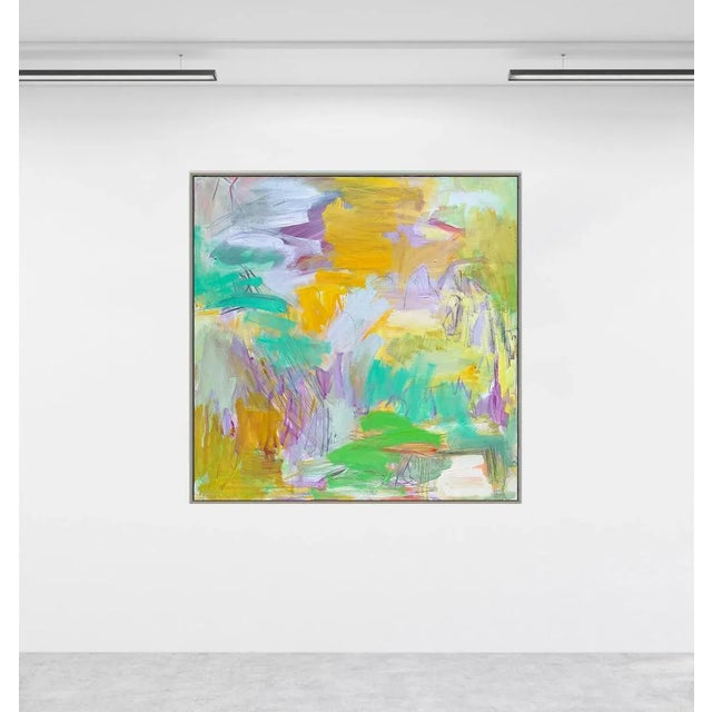 "Garden Escape" by Trixie Pitts Large Abstract Expressionist Oil Painting For Sale In Nashville - Image 6 of 13