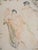 Berthe MORISOT (after) (1841-1895) Young woman dreaming, 1957 Lithograph enhanced with stencil after a watercolor Signed...