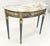 Demilune Marble Top One Drawer French Style Gilt Console on Fluted Legs MINT For Sale - Image 13 of 13
