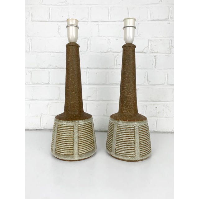 Danish Ceramic Table Lamps by Esben Klint for Le Klint and Palshus, 1960s, Set of 2 For Sale - Image 14 of 16