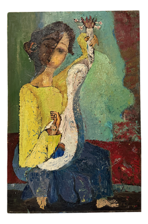Alfred Rogoway, Figurative Composition, 1960, Oil Painting