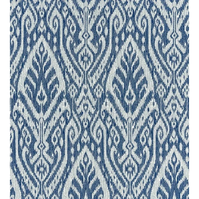 Traditional Sample - The House of Scalamandré Borneo Ikat Fabric, Indigo For Sale - Image 3 of 3