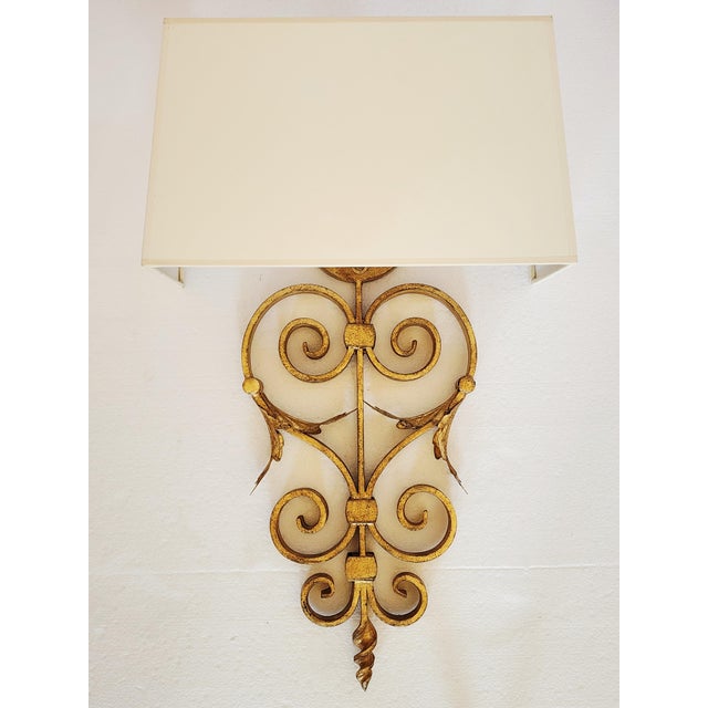 Traditional Visual Comfort Gilt Iron Wall Sconces - a Pair For Sale - Image 3 of 16