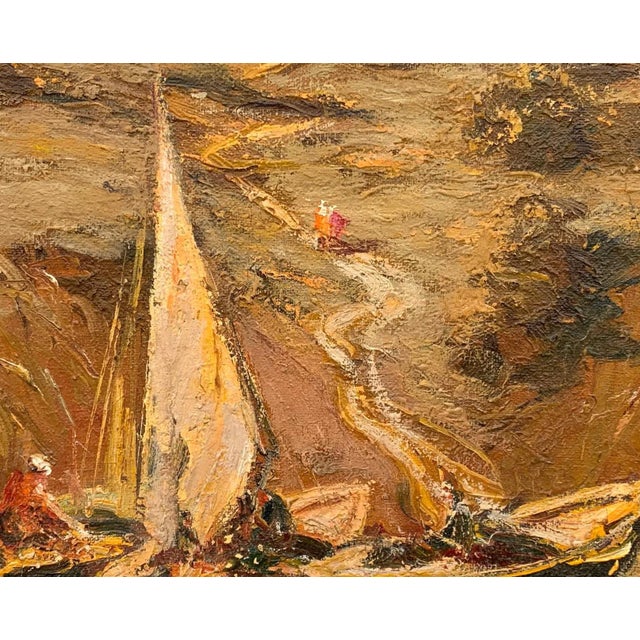 River Landscape Oil Painting, Ukrainian Soviet Art (1994) 43-53 For Sale - Image 4 of 6