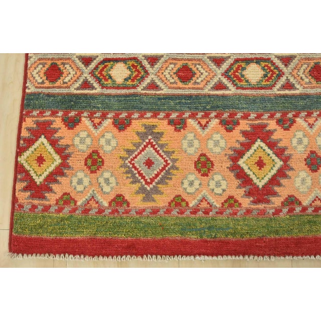 Khorjin Runner 2’8” X 9’4” Multicolor Wool Tribal Hand-Knotted Oriental Rug For Sale - Image 10 of 13