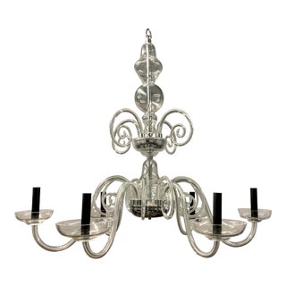 Murano Style Contemporary Crystal Chandelier, Italy For Sale