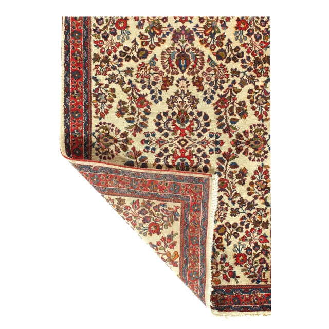 Antique Persian Sarouk rug. These vintage rugs bring traditional sophistication to your home. These rugs feature 100%...