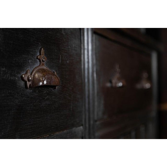 Large English Ebonised Glazed Pine Dresser, 1880 For Sale - Image 16 of 18