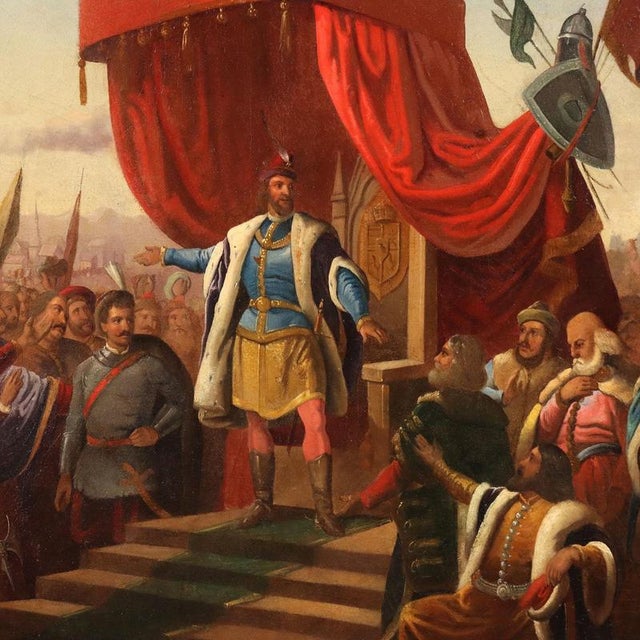 Historical Subject, Oil on Canvas For Sale - Image 3 of 13