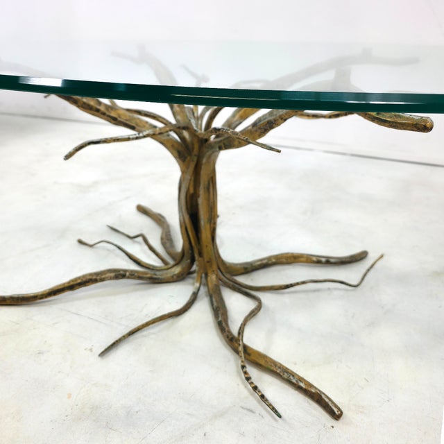 Mid-Century Italian Tree Table in Glass by Salvino Marsura, 1970s, in Very Good conditions. Designed 1970 to 1979 This...