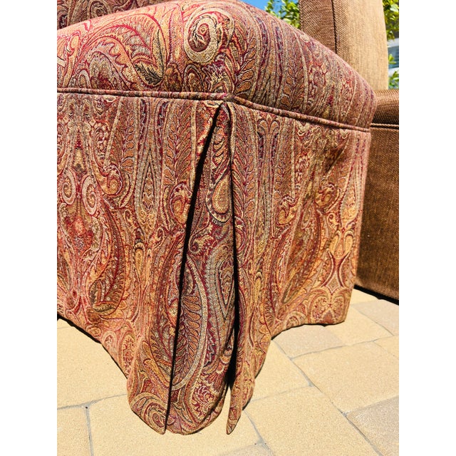 Textile Set of 6 | Parsons Chairs | Designer For Sale - Image 7 of 12