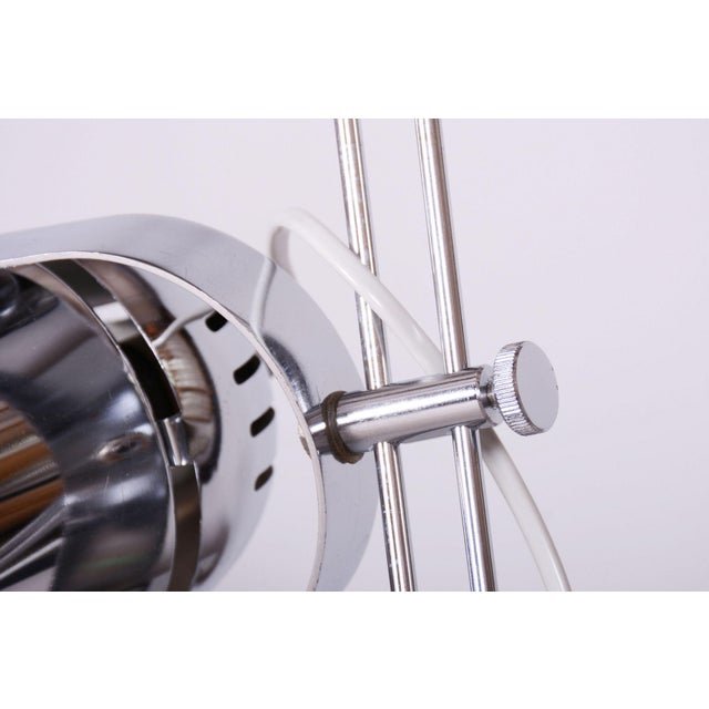 Mid-Century Modern Table Lamp in Chrome by J. Indra for Combi Lux, Czech, 1970s For Sale - Image 6 of 11