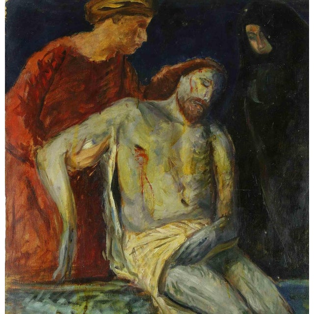Antonio Feltrinelli, The Deposition, Oil Painting, 1930s For Sale - Image 3 of 4