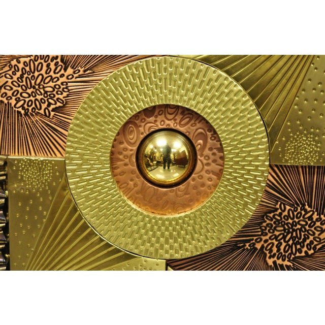Stephen Chun Brutalist Multi-Tone Metal Wall Art, Circa 1970