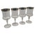 Transparent Vintage Krosno Gold and Silver Banded Water Goblets - Set of 4 For Sale - Image 8 of 12