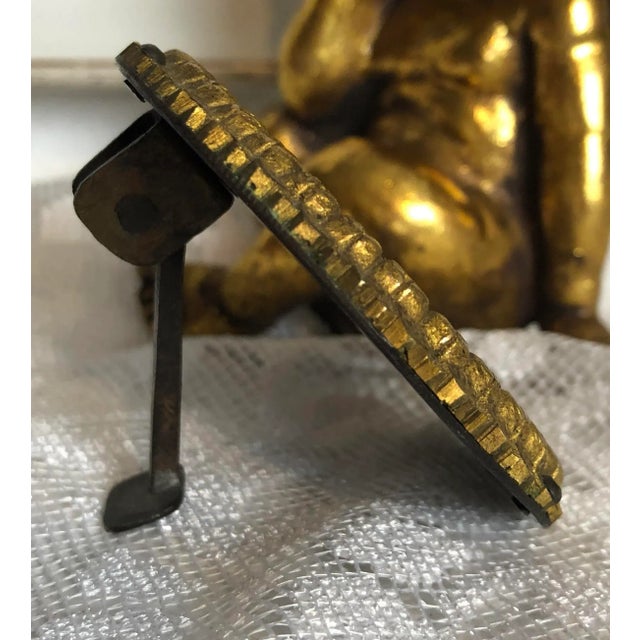 Late 19th Century Antique 19th Century French Hand Painted Porcelain Portrait For Sale - Image 5 of 9