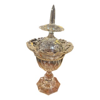 Vintage Crystal Candy Dish, 1930s For Sale
