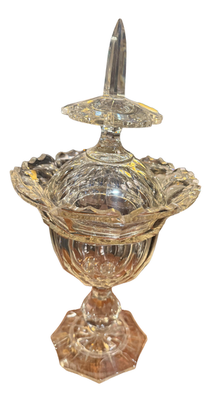 Vintage Crystal Candy Dish, 1930s