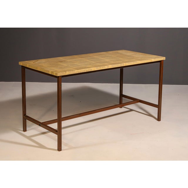 1950s Vintage Industrial Eastern Bloc Kitchen Table, Czechoslovakia, 1950s For Sale - Image 5 of 6