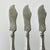 1940s Vintage Hollywood Regency English Chippendale Silverplate Butter Knives- Set of 5. For Sale - Image 6 of 11