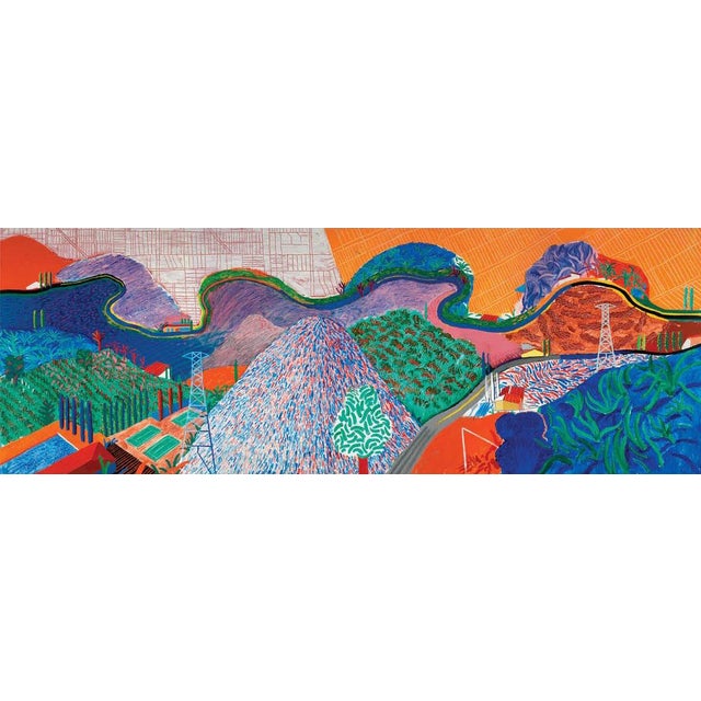 Contemporary David Hockney Mulholland Drive Official Exhibition Poster For Sale - Image 3 of 3