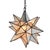Rustic Matthew Izzo Home 20" Antique Mirror Moravian Star Pendant Light With Oxidized Metal Trim For Sale - Image 3 of 6