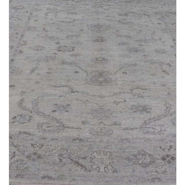 Angora Turkish Oushak Rug With Floral Design by Keivan Woven Arts. rug AN-123666, Keivan Woven Arts / country of origin /...