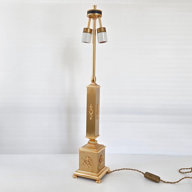 Vintage Table Lamp in Bronze and Gilt Brass by Gaetano Sciolari, 1970s For Sale - Image 11 of 16