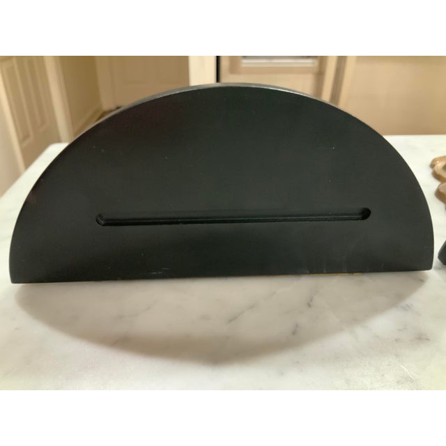 Pair of Vintage Brass Clam Shell Sconces With Black Wood Shelves for Nautical, Palm Beach Regency & Grandmillennial Styles+ See Pics! For Sale - Image 9 of 11