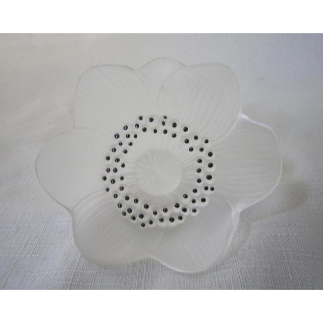 René Lalique Signed Lalique Glass Flower For Sale - Image 4 of 4