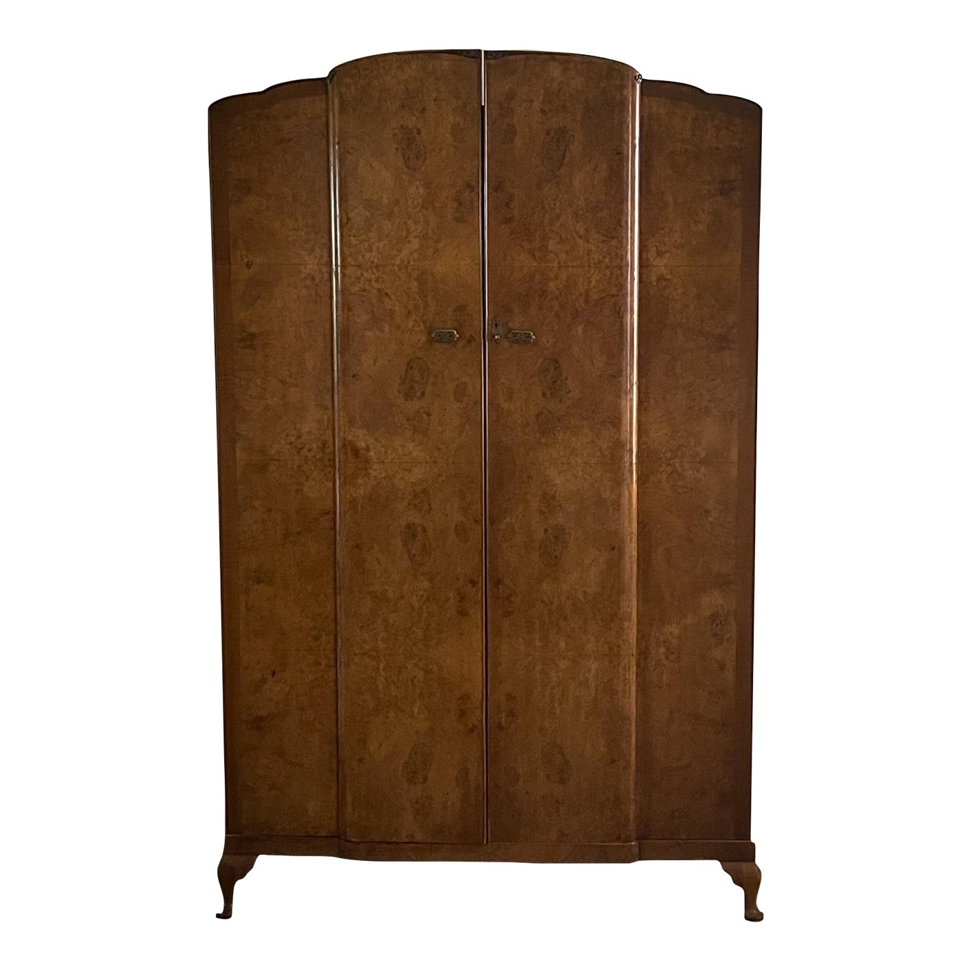 Mid 20th Century Burlwood Armoire Chairish