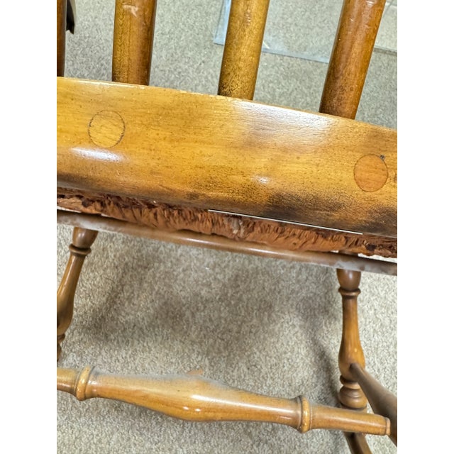 Mid 20th Century Barnard & Simonds Co Wood Windsor Rocking Chair For Sale - Image 9 of 12
