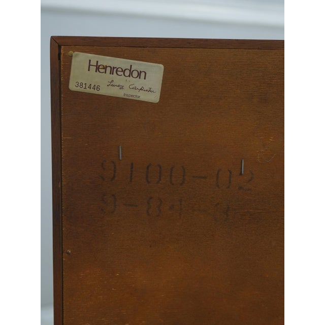 Henredon Campaign Style Oak 2 Over 2 Drawer Chest For Sale - Image 17 of 18