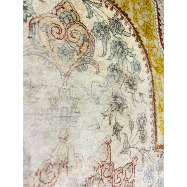 Textile 2020s Persian Fine Hand Pure Silk Qum Rug For Sale - Image 7 of 12